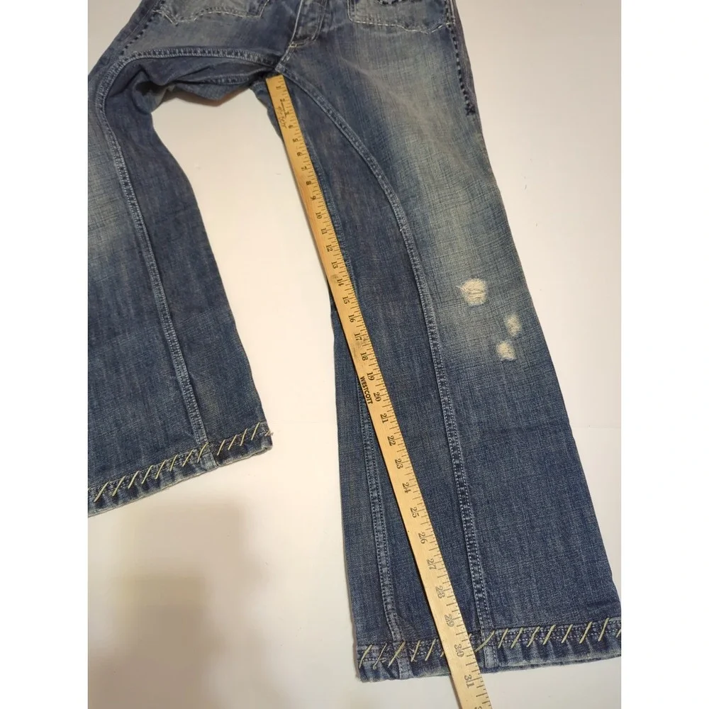 Antik Denim Jeans Mens 33 Medium Wash Distressed Y2K Streetwear Wide leg